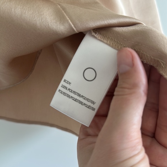 Champagne ruffle tank with criss-cross back from Anthro - Picture 5 of 5